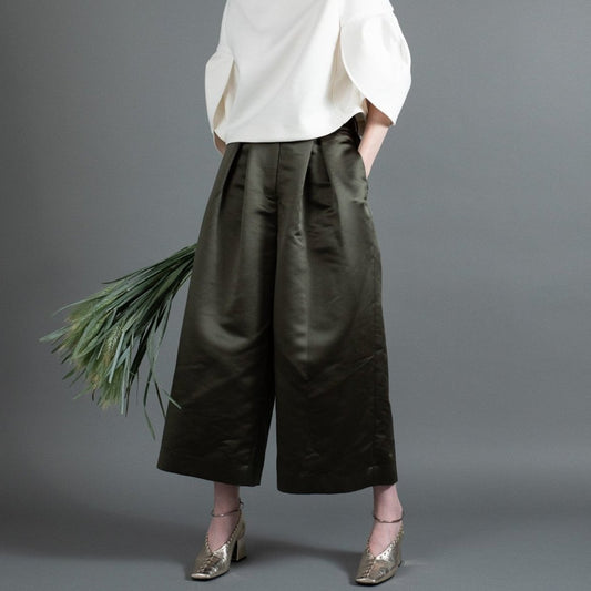 satin flare gaucho PT