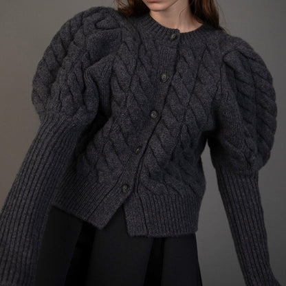 bubbly 2way cable cardigan