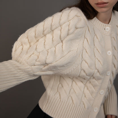 bubbly 2way cable cardigan