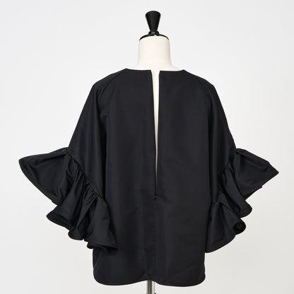 dolman ruffle sleeve BL