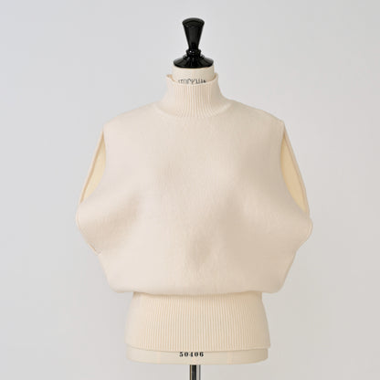 high neck knit vest