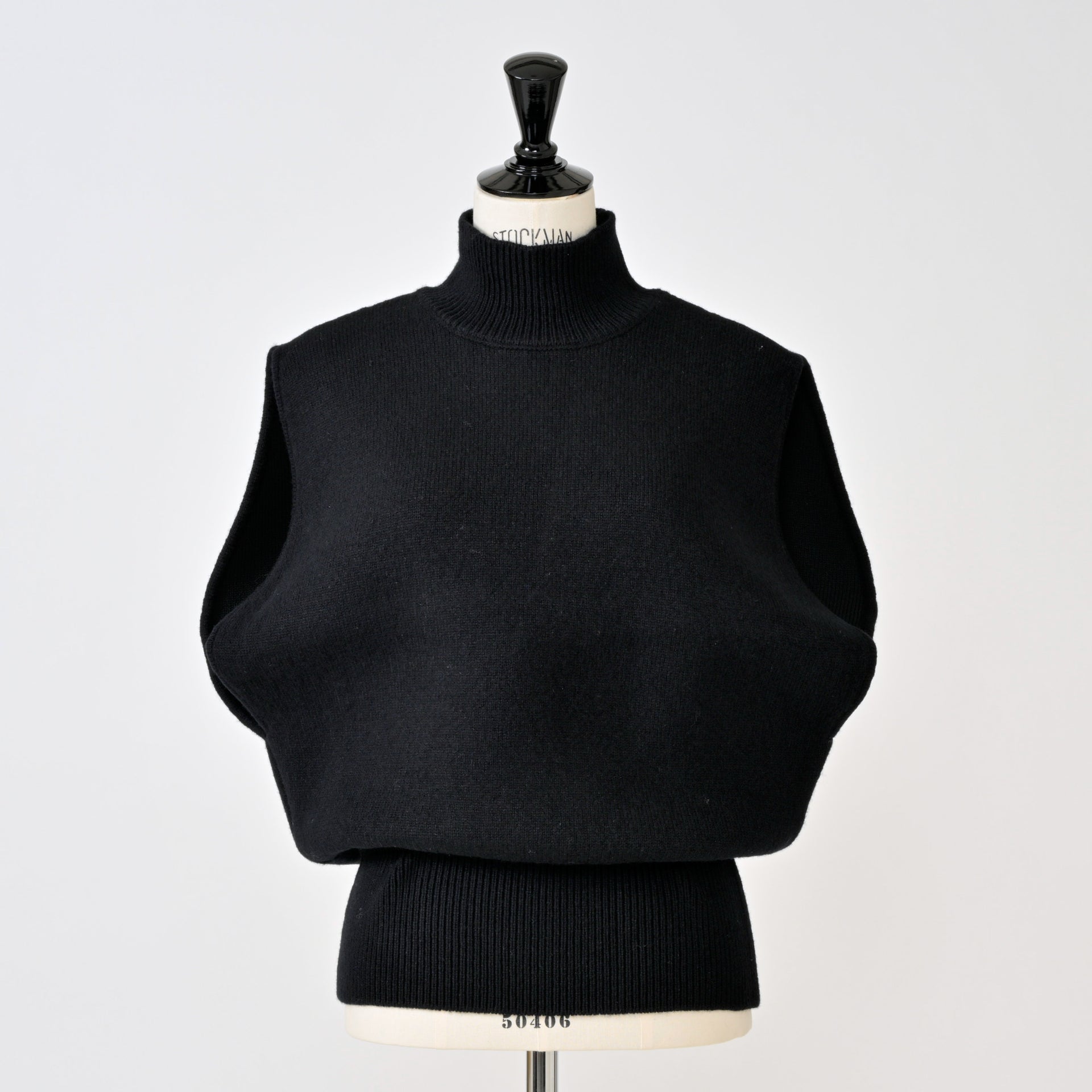 high neck knit vest – Heve