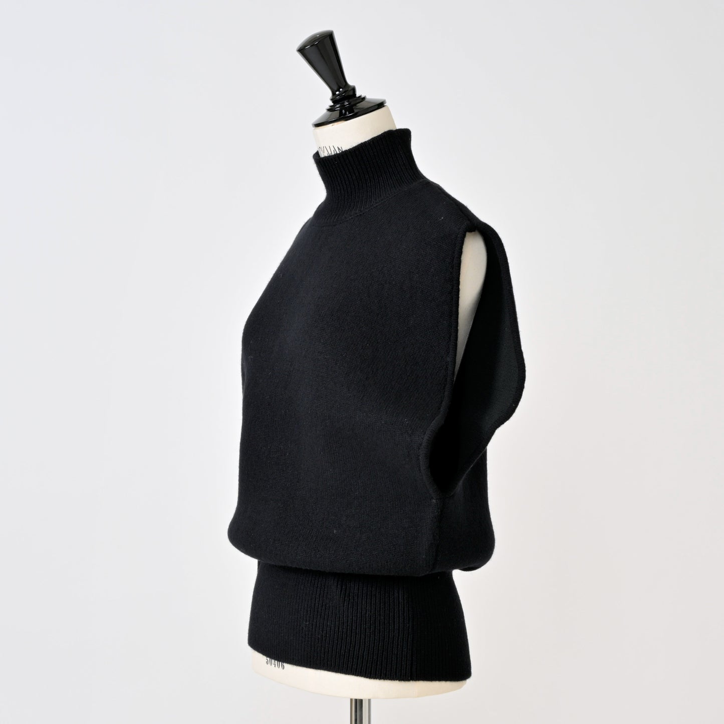 high neck knit vest