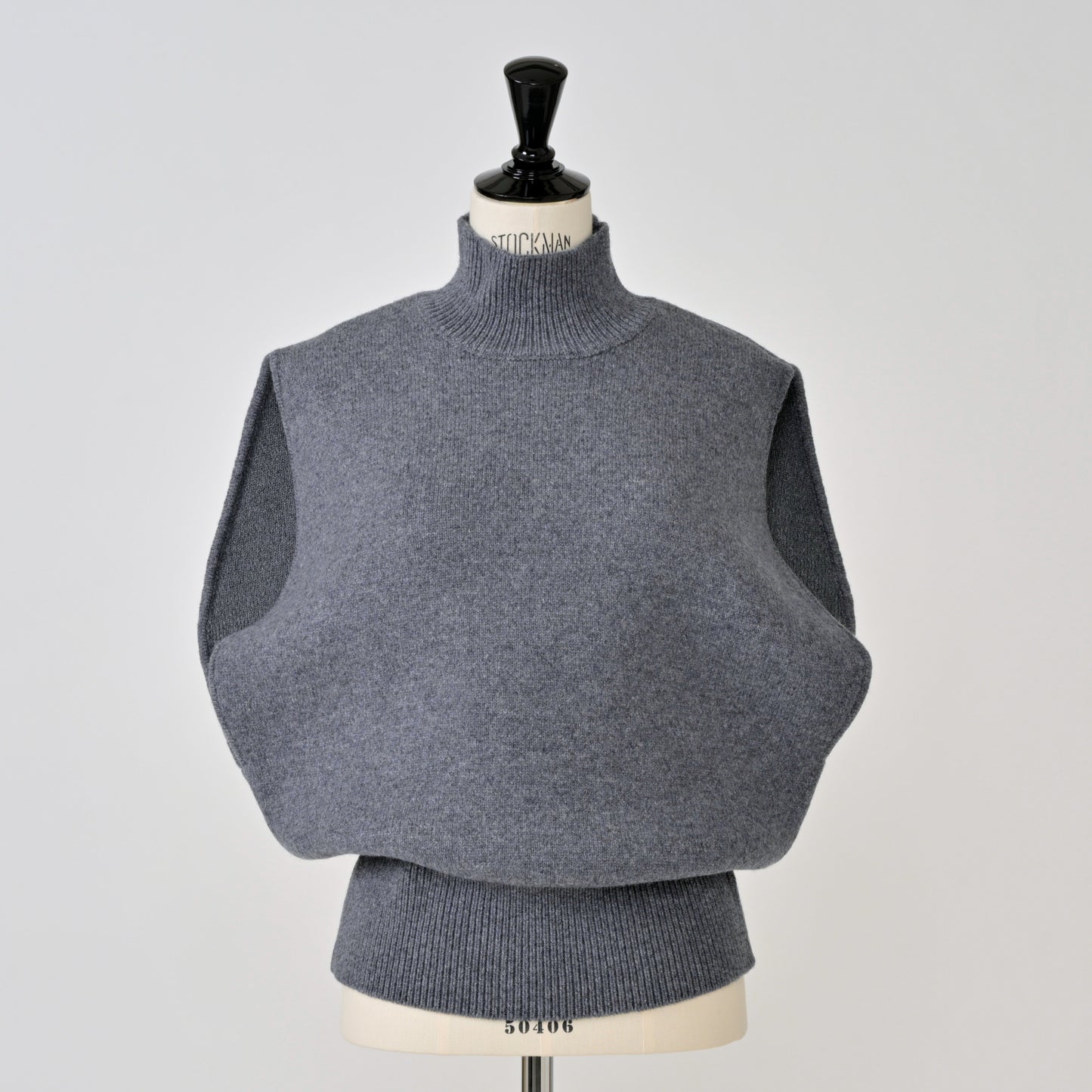 high neck knit vest