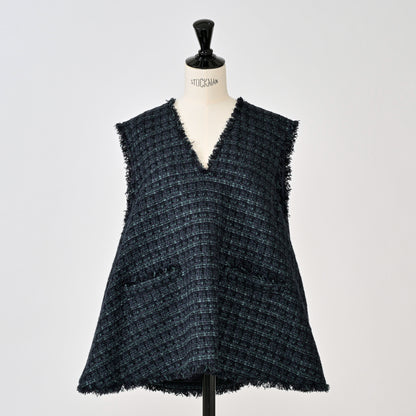 tweed gilet  【東京POPUP限定カラー】