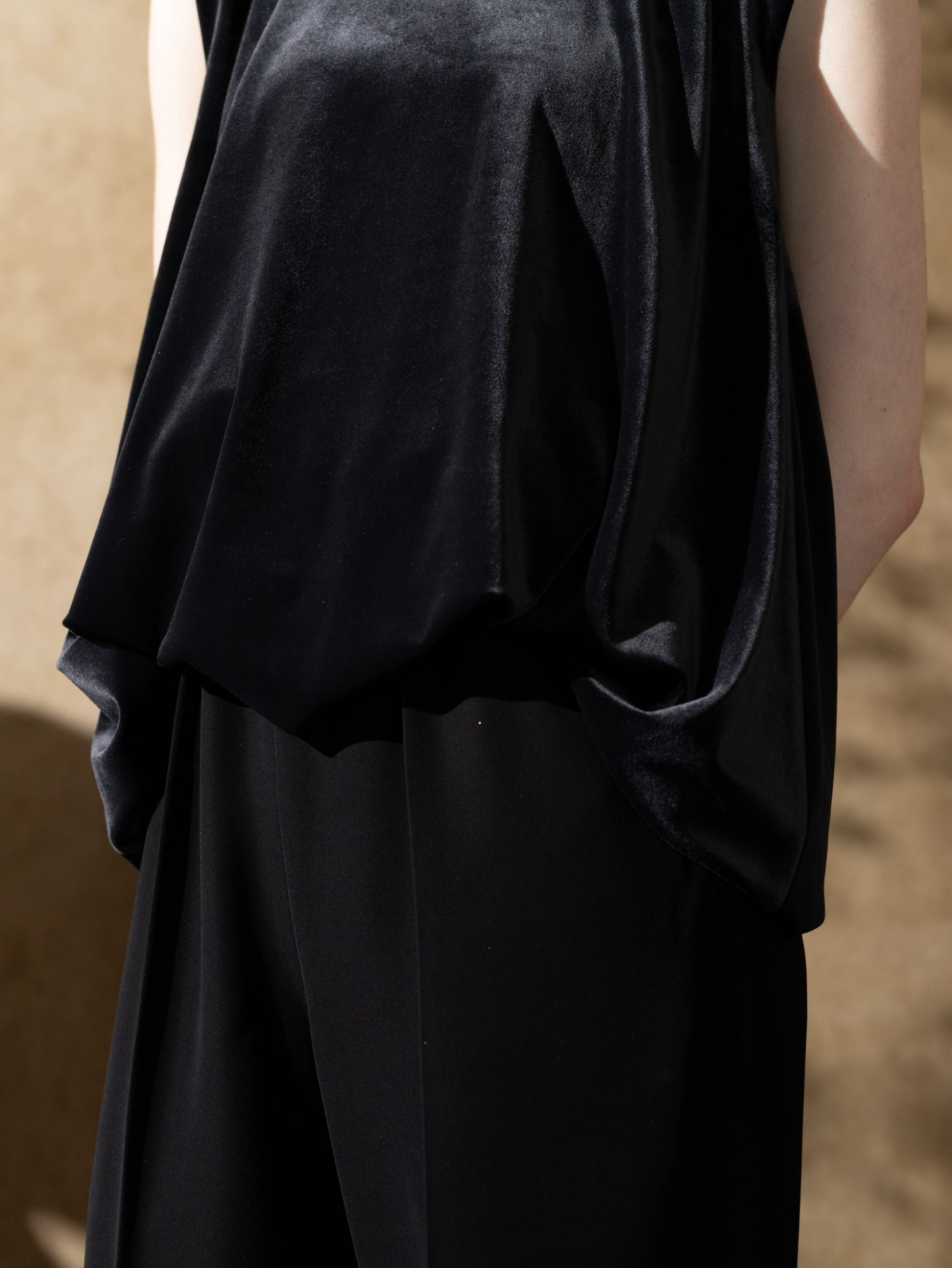 Velour Balloon Blouse