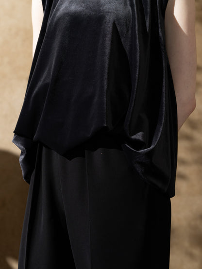 Velour Balloon Blouse
