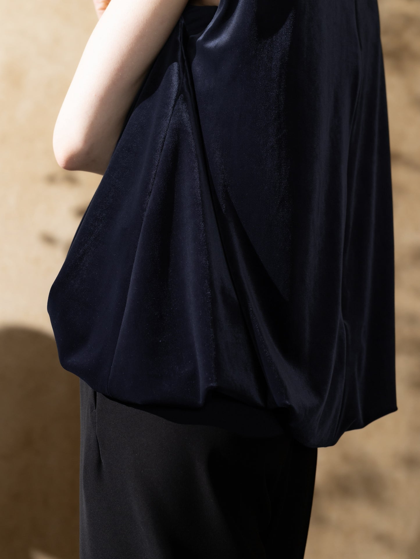 Velour Balloon Blouse