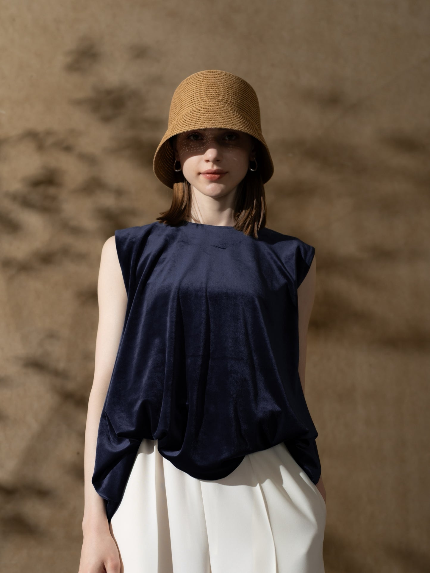 Velour Balloon Blouse