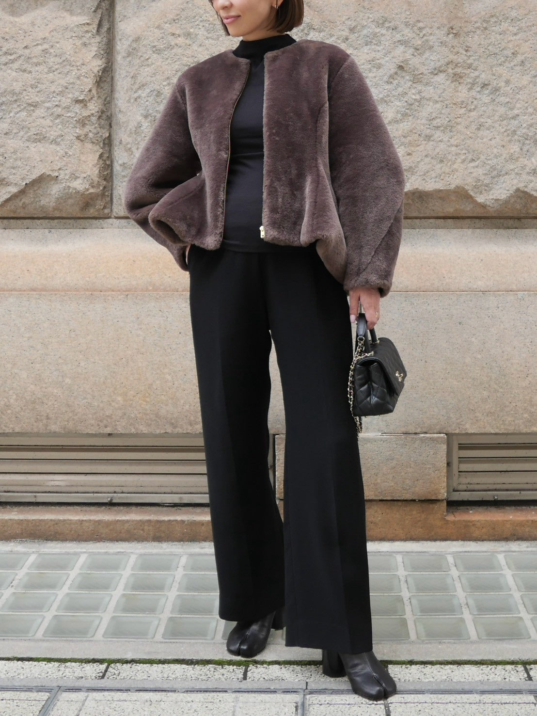 【Pre Order】Peplum Fur Jacket
