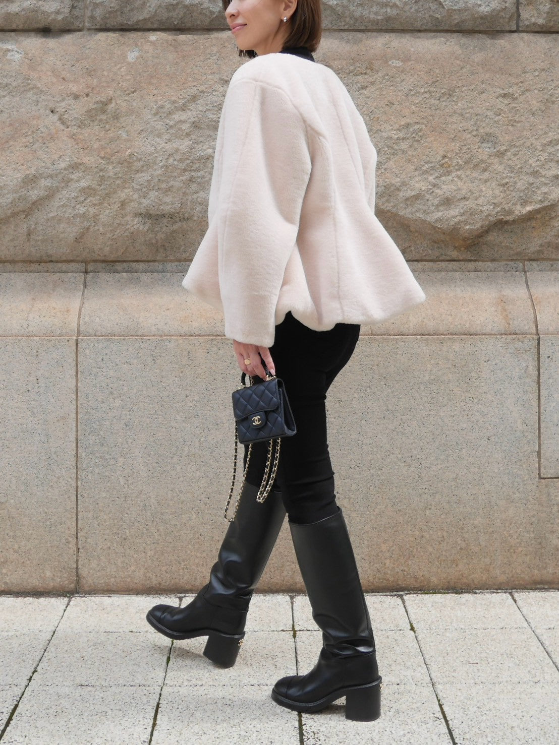 【Pre Order】Peplum Fur Jacket
