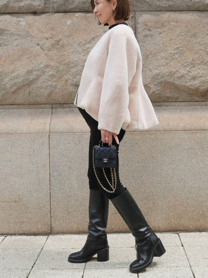 【Pre Order】Peplum Fur Jacket