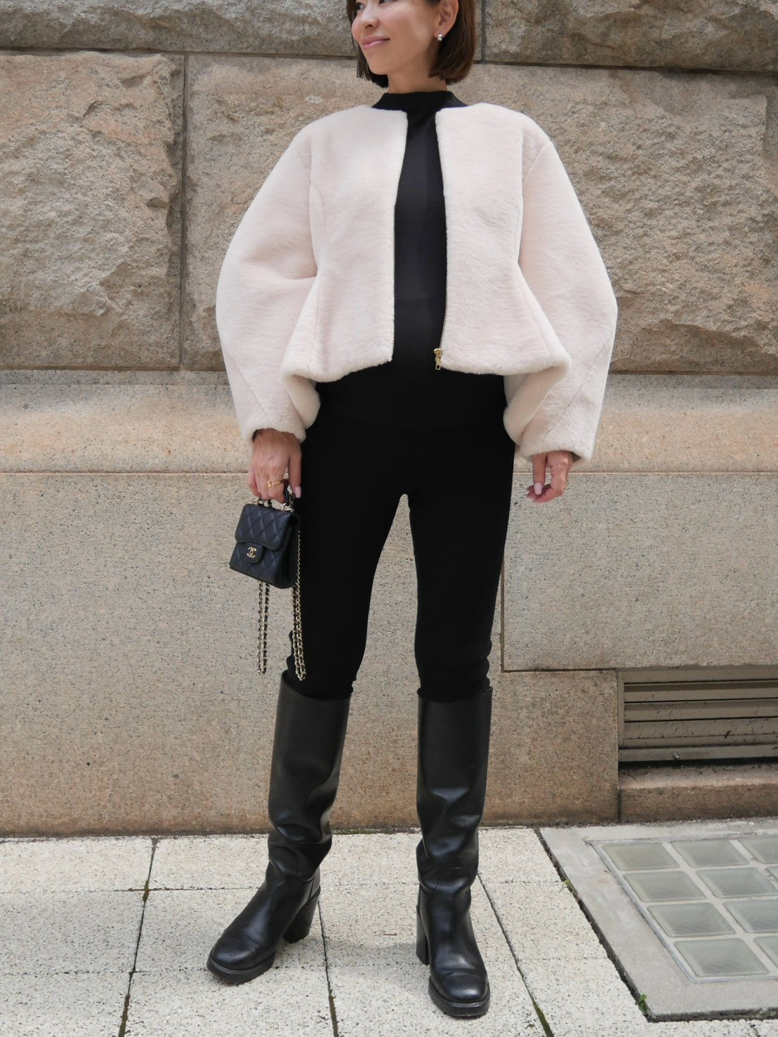 【Pre Order】Peplum Fur Jacket