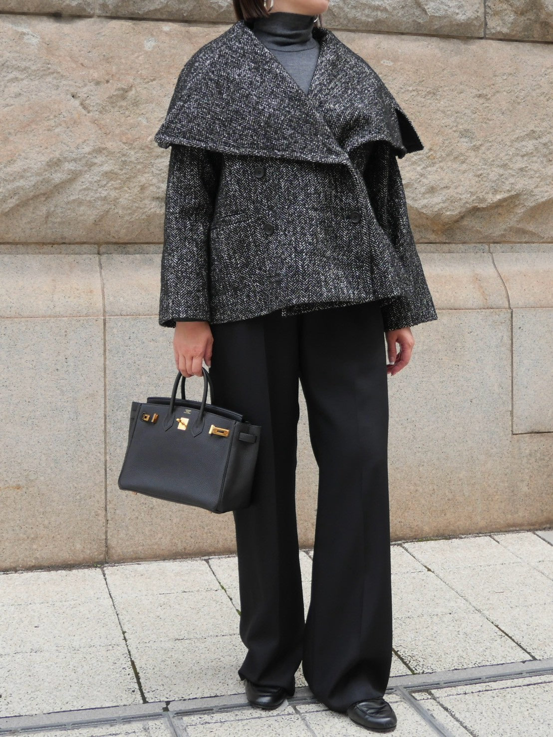 【Pre Order】Tweed Mantle Coat