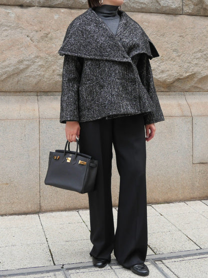 【Pre Order】Tweed Mantle Coat