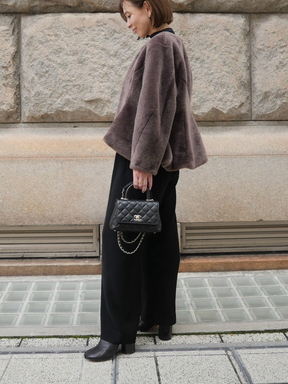 【Pre Order】Peplum Fur Jacket