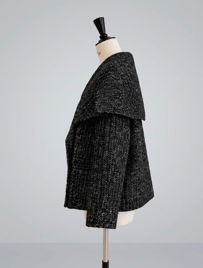 【Pre Order】Tweed Mantle Coat