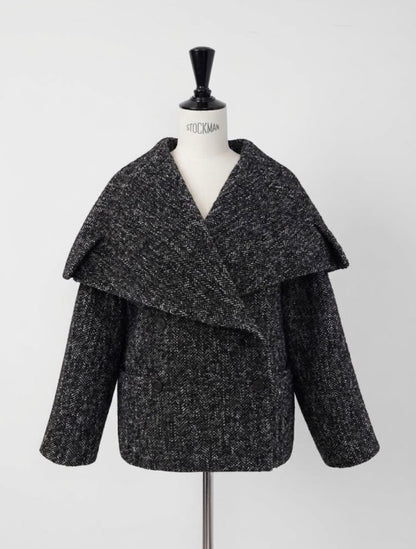 【Pre Order】Tweed Mantle Coat