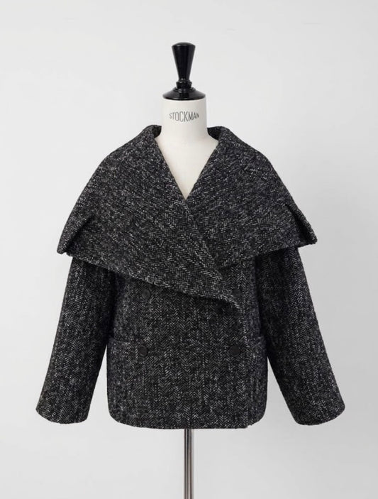 【Pre Order】Tweed Mantle Coat